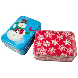चीन क्रिसमस छुट्टी कुकी टिन कंटेनर कस्टम बॉक्स, विभिन्न संस्करणों के साथ आपूर्तिकर्ता