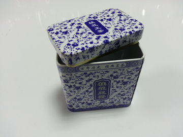 चीन नीले और सफेद चीनी मिट्टी के बरतन के साथ कवर, चाय भंडारण बॉक्स / उपहार पैक आपूर्तिकर्ता