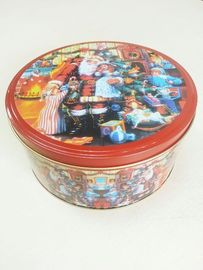 चीन क्रिसमस कुकी टिन स्टोरेज कंटेनर, खाद्य भंडारण Cylindroid छोटे टिन के बक्से आपूर्तिकर्ता