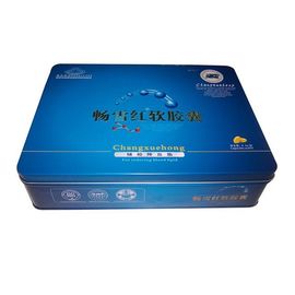 चीन ड्रग पैकिंग धातु टिन कंटेनर बॉक्स मुद्रित अलग अलग रंग और संस्करणों के साथ आपूर्तिकर्ता