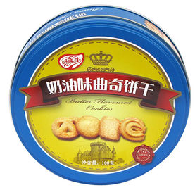 चीन 200 x 60 मिमी दूध स्वाद कुकी टिन कंटेनर, भयानक लग रहा है आपूर्तिकर्ता