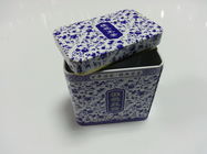 चीन नीले और सफेद चीनी मिट्टी के बरतन के साथ कवर, चाय भंडारण बॉक्स / उपहार पैक कंपनी