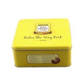 चीन Lids के साथ नेस्ले कुकी टिन धातु के बक्से, पीला स्थान रंग छोटे कैंडी Tins वितरक