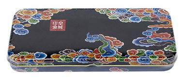 चीन CMYK मुद्रण, रंगीन धातु पेंसिल केस के साथ कस्टम पेंसिल डब्बे फैक्टरी